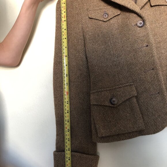 Ralph Lauren (Blue Label) Italy Wool-Alpaca Tweed Jacket - Heritage Field Style - Picture 11 of 12